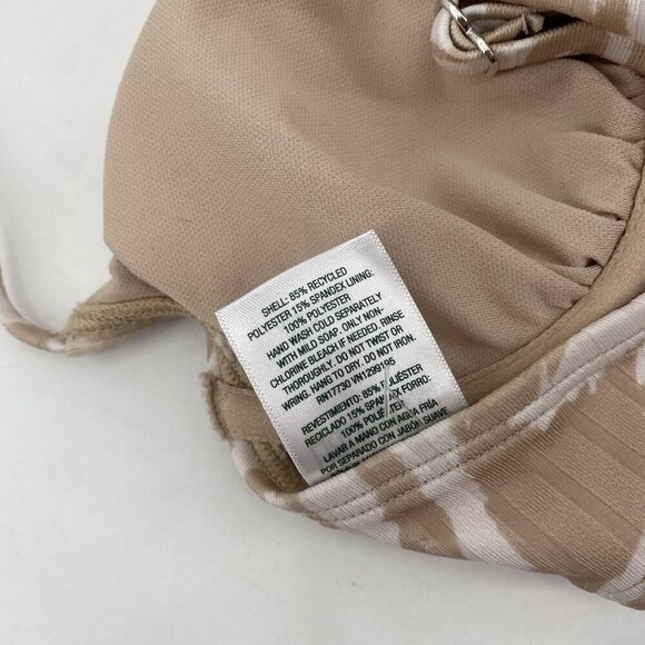 Wild Fable Underwire Bralette Bikini Top High Rise Bottom Tan Animal Print XXS - Picture 11 of 11